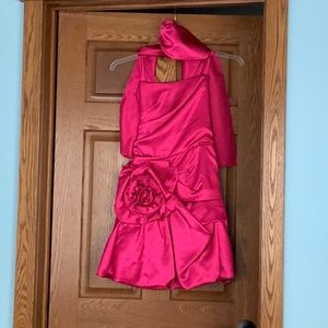 Girls size 12 pageant dress with matching scarf